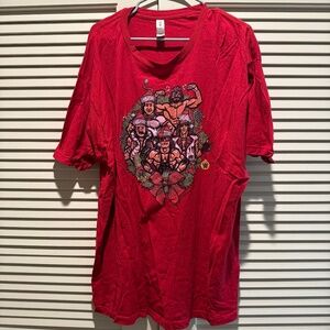 WWE HOF Christmas Shirt WWF Wrestling Old School Holidays Size XXL 2XL